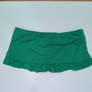 Green Ruffle Women's Swim Skirt
